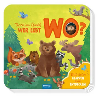 Immagine prodotto di Trötsch Pappenbuch mit Klappen Mein erstes Klappenbuch Tiere im Wald Wer lebt wo?