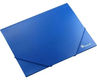 Produktbild von A4-PP-Mappe mit Gummiband, blau – Titanum