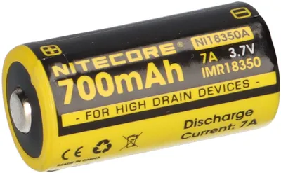 Produktbild von Nitecore Li-Ion Akku Typ 18350 IMR (NI18350A) 700mAh für Leuchten