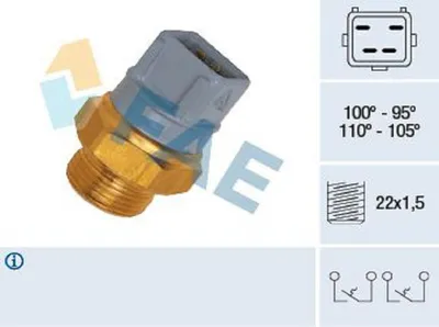 Produktbild von FAE 37970 Temperaturschalter Kühlerlüfter Thermoschalter für FORD FIESTA III (GFJ) Escort V Schrägheck (GAL) TRANSIT Kasten (T) SCORPIO I Stufenheck