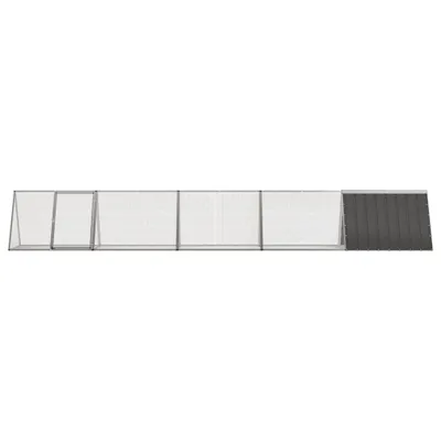 Obrázok produktu pre vidaXL klietka pre králiky antracitová 504,5x80,5x71 cm pozinkovaná oceľ