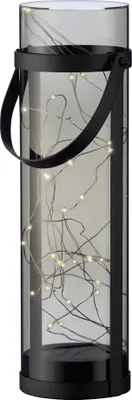 Produktbild von LED Solar Laterne Acryl 35 cm rauchgrau