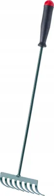 Obrázek produktu pro Zahradní hrábě – ruční hrábě – 8 hrotů – 60 cm – s rukojetí