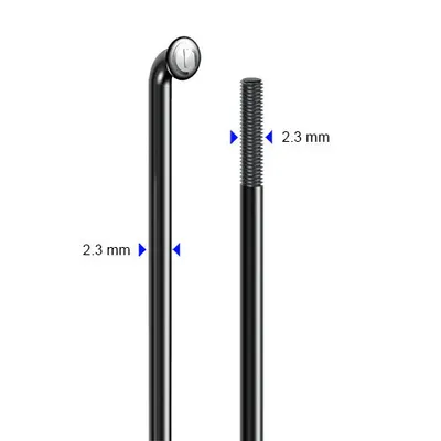Produktbild von Speiche STD13, 290mm, Ø=2,3mm, 95°, schwarz cnSpoke, 100 Stück, Edelstahl, ohne Nippel