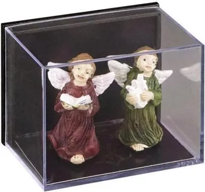 Obrázok produktu pre Miniatúrne porcelánové figúrky anjelov, ručne vyrobené so zlatou výzdobou