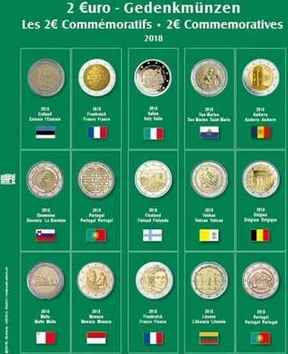 Produktbild von SAFE 7341-21 Münzblatt mit Vordruck für 2 EURO 2018