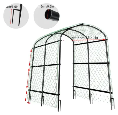 Imagen del producto de Estructura de metal para espaldera, diseño ecológico, 160 cm de altura