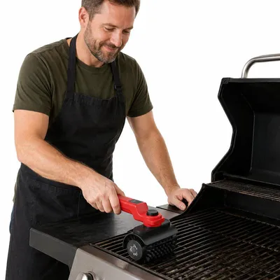 Produktbild von Elektrischer Grillreiniger mit Bürstenkopf, kabellose Reinigungsbürste für Gasgrill, Holzkohlegrill & Elektrogrill, 2 Stufen Geschwindigkeit