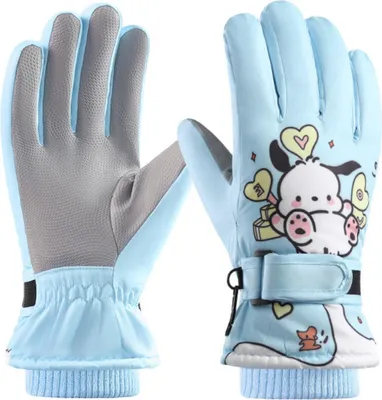 Produktbild von Handschuhe Kinder, Warm Skihandschuhe, rutschfeste Handschuhe, Winterhandschuhe, Snowboard, Ski, Blau