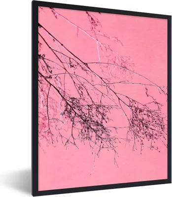 Produktbild von MuchoWow® Gerahmtes Poster Blumen - Zweige - Sommer 60x80 cm - Poster mit Schwarzem Bilderrahmen Wandposter Rahmen Foto Bilder - Premium - Wanddeko Wohnzimmer