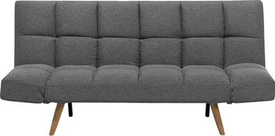 Produktbild von BELIANI Sofa Dunkelgrau Polsterbezug 3-Sitzer Schlaffunktion Zeitgenössisch Wohnzimmer