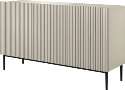 Obrázok produktu pre Komoda Nicole – 3 Dvierka, 150 Cm, Kašmír / Čierne Nožičky, Priestranná A Moderná