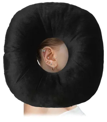Immagine prodotto di Cuscino a forma di ciambella con apertura laterale, ideale per chi dorme su un lato