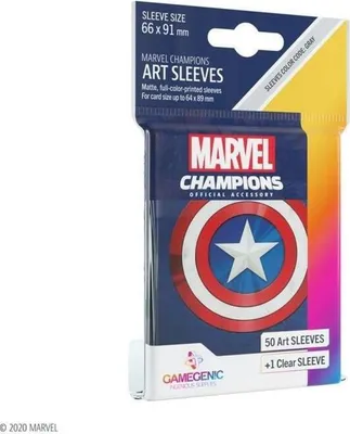 Produktbild von GameGenic Marvel Champions Art Sleeves: Captain Marvel (50-Pack)