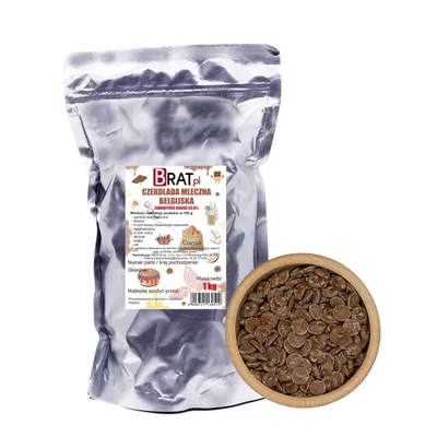 Obrázok produktu pre Belgická mliečna čokoláda 1kg Brat.pl
