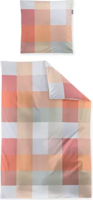 Produktbild von Irisette Mako-Satin Bettwäsche-Garnitur Wave 8542 Farbe rot Größe 155x220+80x80