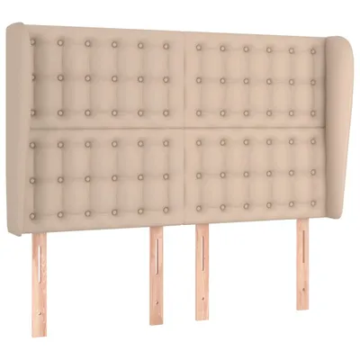 Produktbild von vidaXL Kopfteil mit Ohren Cappuccino-Braun 147x23x118/128cm Kunstleder