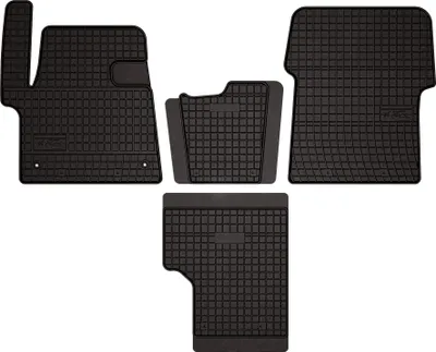 Immagine prodotto di Tappetini auto in gomma adatto per Peugeot Traveller (2016-, van) neri, set 4 pz, con fissaggi