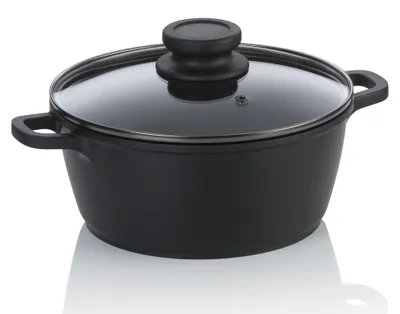 Produktbild von kela Fleischtopf 20 cm mit Glasdeckel ATURA, Kochtopf klein 1,7 Liter, Topf Indu