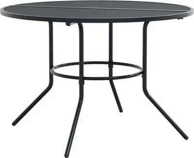 Obrázok produktu pre Stôl na terasu okrúhly antracitový Ø110x72,5 cm práškovaná oceľ