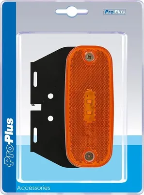 Zdjęcie produktu dla Lampa obrysowa boczna 10-30V żółta 110x45mm LED z uchwytem w blistrze