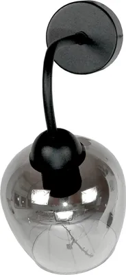Obrázek produktu pro Černé Nástěnné Svítidlo, Skleněná Lampy 15-163 Horace