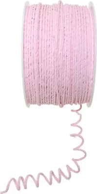 Produktbild von Papierdraht Ø 2 mm 100 m Papierdekodraht Papierkordel auf Spule Basteldraht rosa