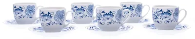 Zdjęcie produktu dla Thun 1794 Zestaw filiżanek i spodków, czeska porcelana, 250 ml, Saphyr, cebula, Thun, 6 szt