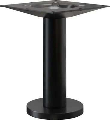 Produktbild von MILAN | Bistro Lounge Tischgestell | Schwarz | Fuß: Ø 18 cm | Säule: 7,6 x 36 cm | Bodenmontage | Tischgestell Rund, Tischbein Schwarz