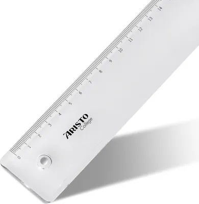 Produktbild von Aristo College Lineal 40 cm transparent, mit Facette und Tuschekante