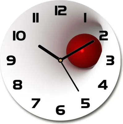 Produktbild von Wanduhr aus Glas 30fi Glasbild Glasuhr Gehärtetes Glas - schwarze-zeiger - Abstraction sphere