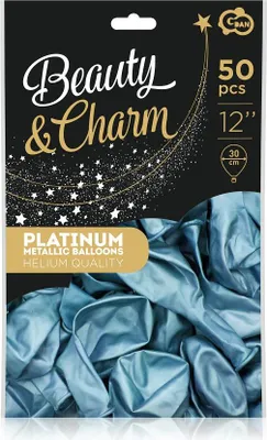 Zdjęcie produktu dla Balony chromowane Niebieskie, B&C, 30 cm, 50 szt.