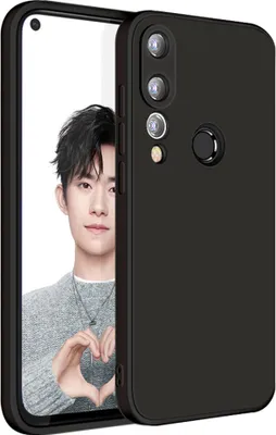 Produktbild von Huawei Nova 4 Hülle, LaimTop Slim Liquid Silikon Gel Gummi Schutzhülle für Huawei Nova 4 Schwarz