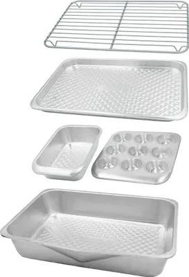 Immagine prodotto di Set da forno impilabile in alluminio riciclato MasterClass - 5 pz