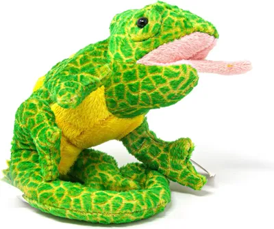Productafbeelding van Pluche knuffel, kameleontje, groen, 17 cm, voor kinderen