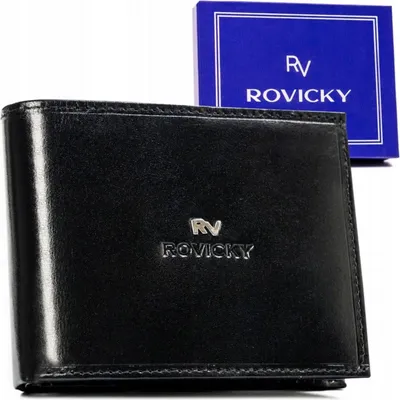 Obrázok produktu pre Rovicky Pánska kožená peňaženka Koffee čierna One size