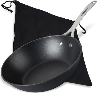 Produktbild von Force Wokpfanne aus Gusseisen 28 cm mit Antihaftbeschichtung - induktionsgeeignet - FMprofessional.