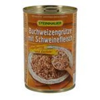 Buchweizengrütze mit Schweinefleisch Steinhauer | Fertiggericht | tafelfertig | 400 g Dose