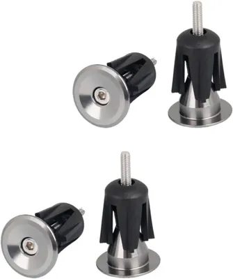 Productafbeelding van Fietsstuur Dopjes - Stuurdoppen Aluminium - Fietsen Beschermen - Lichtgewicht Duurzaam - 3.8 cm - Zilver