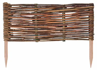 Zdjęcie produktu dla Płot ogrodzeniowy wiklinowy ręcznie wyplatany 50 x 10 cm 10 szt.