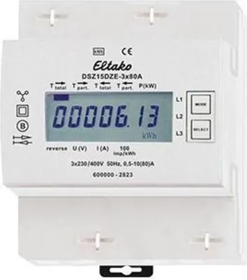 Produktbild von Eltako Zweiweg-Drehstromzähler DSZ15DZE-3x80A 28380215