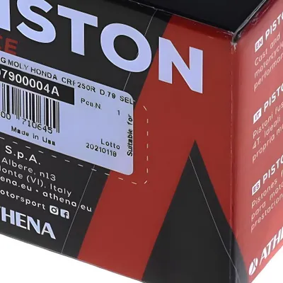 Immagine prodotto di Kit pistone Kolbensatz Athena 250 ccm, alesaggio 78,95 mm, forgiato, per Honda CRF 250 R dal 2020 al 2021