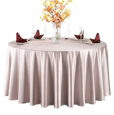 Produktbild von Runde Satin-Tischdecke Roségold 280 cm