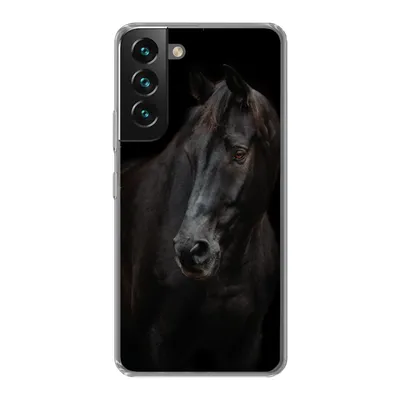 Produktbild von MuchoWow® Handyhülle Schutzhülle Hülle für Samsung Galaxy S22 Pferd - Leicht - Schwarz Silikon Softcase Handy Hülle - Mobiltelefonhülle