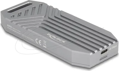 Produktbild von DELOCK M.2 NVMe SSD Gehäuse USB 40 Gbps - werkzeugfrei