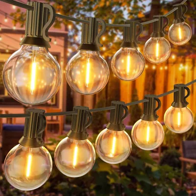 Imagen del producto de Guirnalda de luces decorativas para exteriores - 36 metros - 60 bombillas LED - Resistente al agua (IP45) - Color