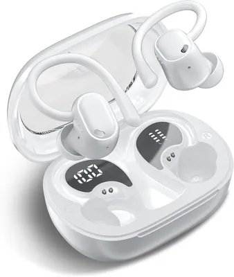 Imagen del producto de Auriculares Bluetooth deportivos, estéreo Hi-Fi, inalámbricos, color blanco