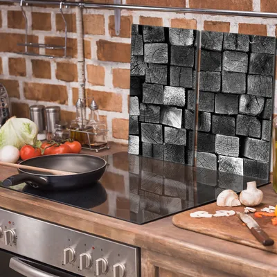 Produktbild von Glasschutzplatte für Herd 2x30x52 Holz