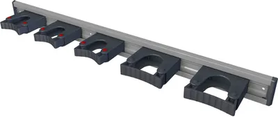 Produktbild von Toolflex-Wandschiene Professional 90 cm mit 5 Haltern schwarz
