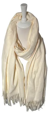 Productafbeelding van Winterse dames sjaal » XL dames sjaal » zachte kasjmier » winter sjaal 180x68 cm: Kleur: crème